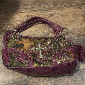Purple Camouflage Women's Bag